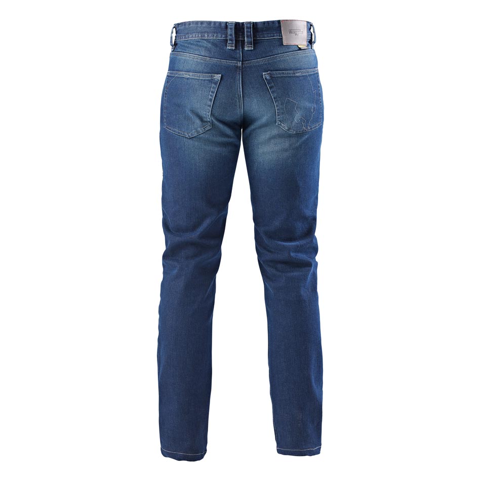 Pantalon Moto Furygan D12 X KEVLAR® STRAIGHT — Protection CE Niveau AA Medium blue - LE PRATIQUE DU MOTARD