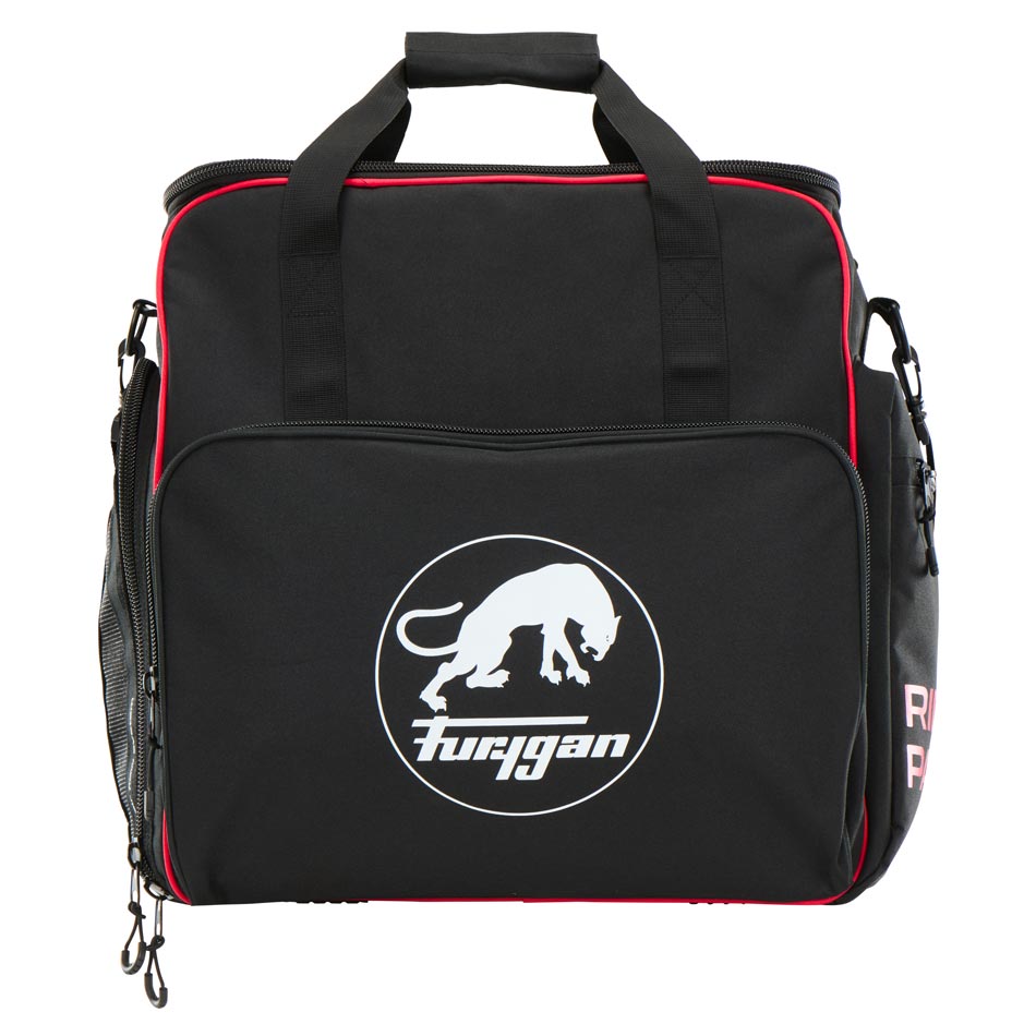 Sac Équipement Moto 45 L Casque & Bottes — Noir-Blanc-Rouge, vue principale