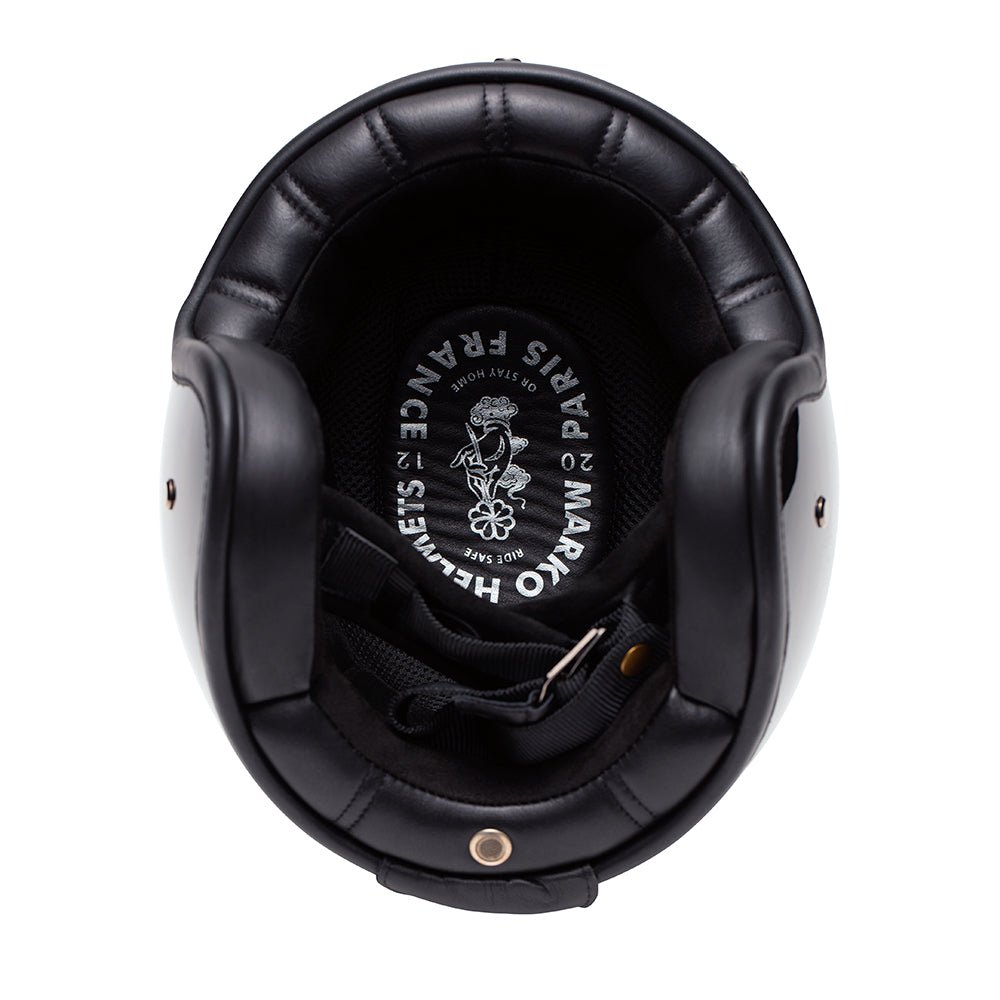 Casque Jet Vintage THE CLASSIC – Triple Black | Marko - LE PRATIQUE DU MOTARD