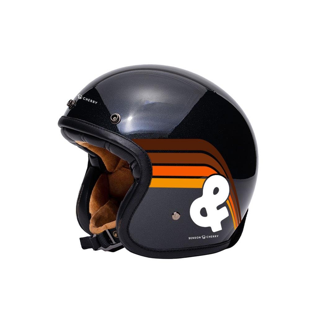 Casque Jet Vintage Benson & Cherry x Mârkö - LE PRATIQUE DU MOTARD