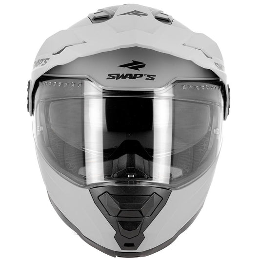 Casque trail modulable S791 Dune gris mat — vue de face
