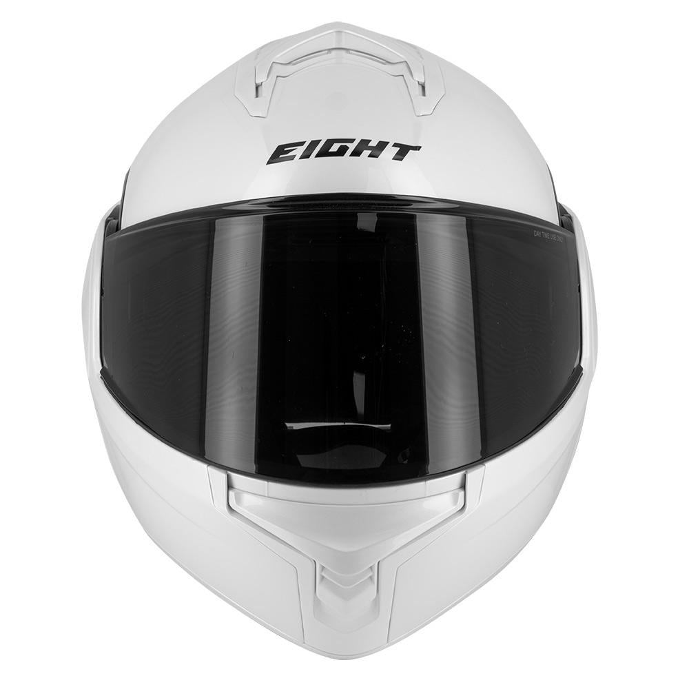 Casque Flip - Up FlipTech EIGHT – Blanc Brillant | ECE 22.06 Jet & Intégral - LE PRATIQUE DU MOTARD