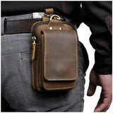 Pochette Ceinture en Cuir Véritable – Style Rétro et Ultra - Pratique - LE PRATIQUE DU MOTARD