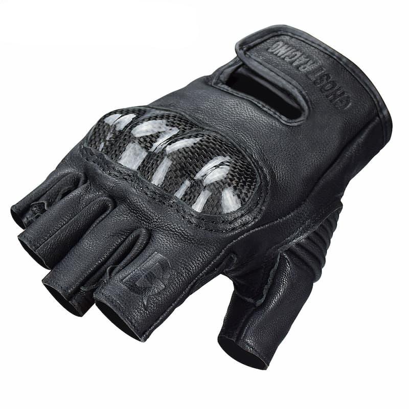 Gants Mitaine moto cuir avec Coque Carbone - LE PRATIQUE DU MOTARD
