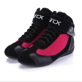 Chaussures Moto femme mi - saison| RIDE4X™ FlameStep Rouges - LE PRATIQUE DU MOTARD