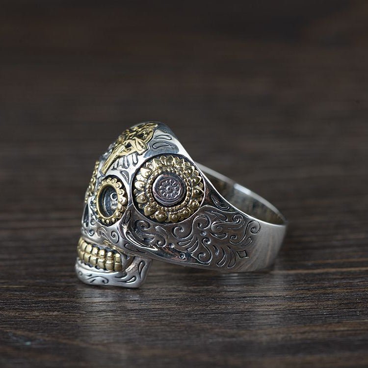 Bague motard - Crâne mexicain - LE PRATIQUE DU MOTARD