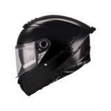 Casque intégral MT Thunder 4 SV Pure Noir Gloss — vue de face — Le Pratique du Motard