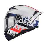 Casque Intégral MT Thunder 4 SV Waves Blanc/Marine Gloss — ECE 22.06 - LE PRATIQUE DU MOTARD