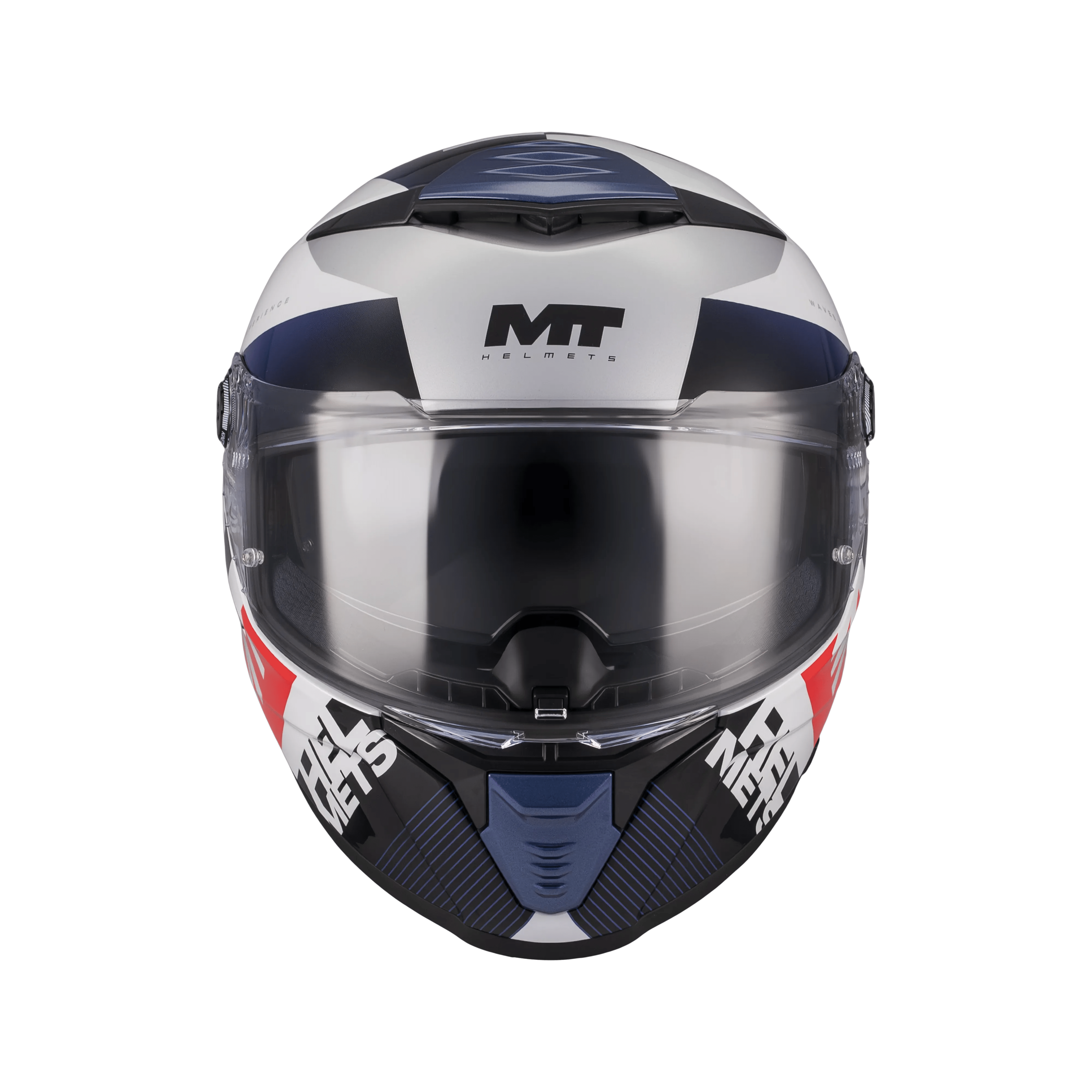 Casque Intégral MT Thunder 4 SV Waves Blanc/Marine Gloss — ECE 22.06 - LE PRATIQUE DU MOTARD