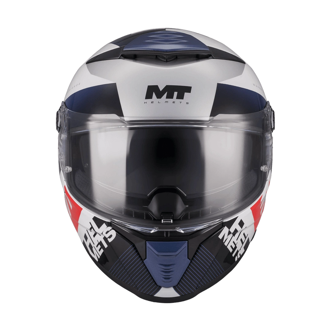 Casque Intégral MT Thunder 4 SV Waves Blanc/Marine Gloss — ECE 22.06 - LE PRATIQUE DU MOTARD