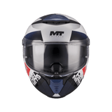 Casque Intégral MT Thunder 4 SV Waves Blanc/Marine Gloss — ECE 22.06 - LE PRATIQUE DU MOTARD