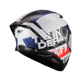 Casque Intégral MT Thunder 4 SV Waves Blanc/Marine Gloss — ECE 22.06 - LE PRATIQUE DU MOTARD