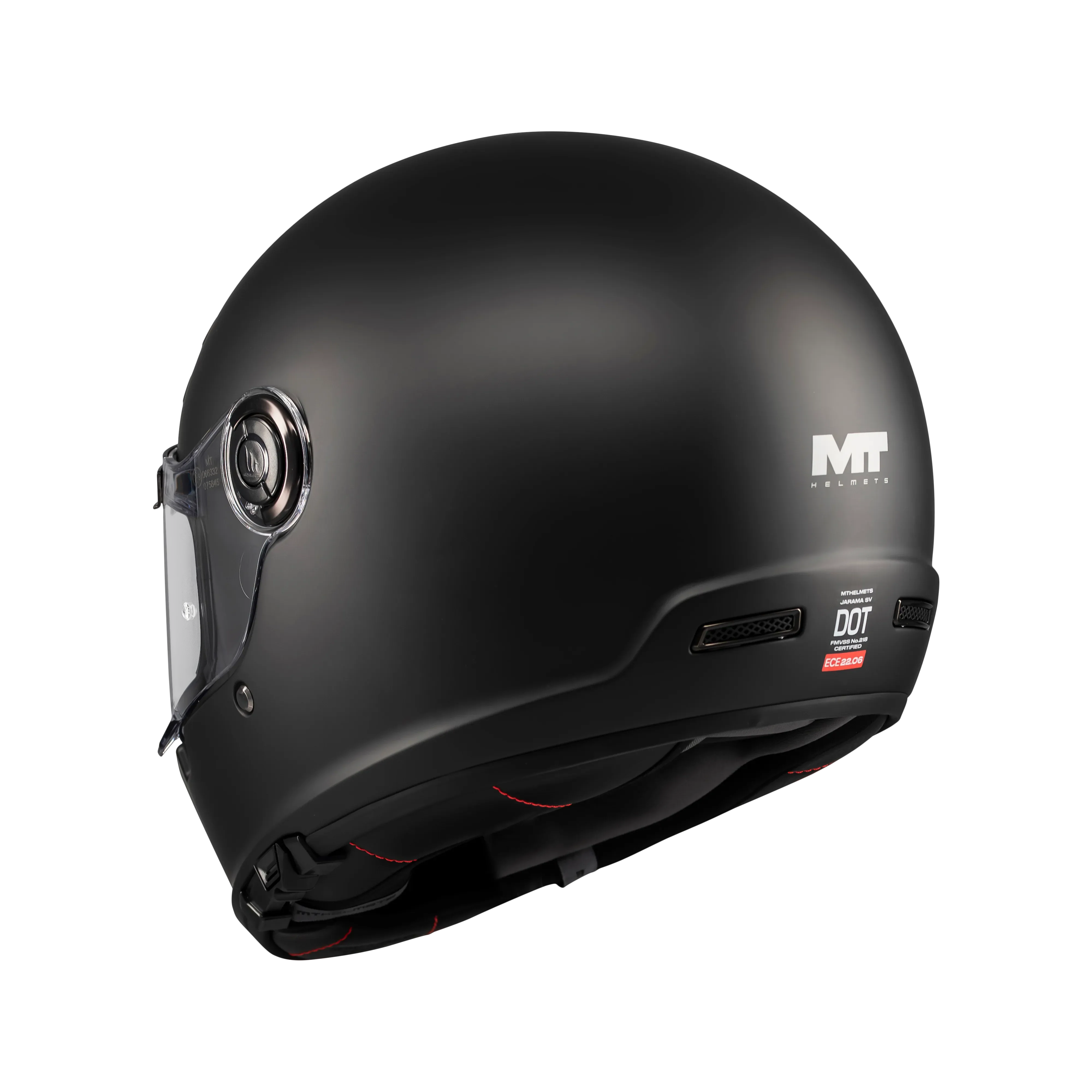 Casque intégral rétro MT Jarama SV Noir Mat — intérieur confort — Le Pratique du Motard