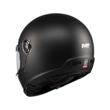 Casque intégral rétro MT Jarama SV Noir Mat — intérieur confort — Le Pratique du Motard