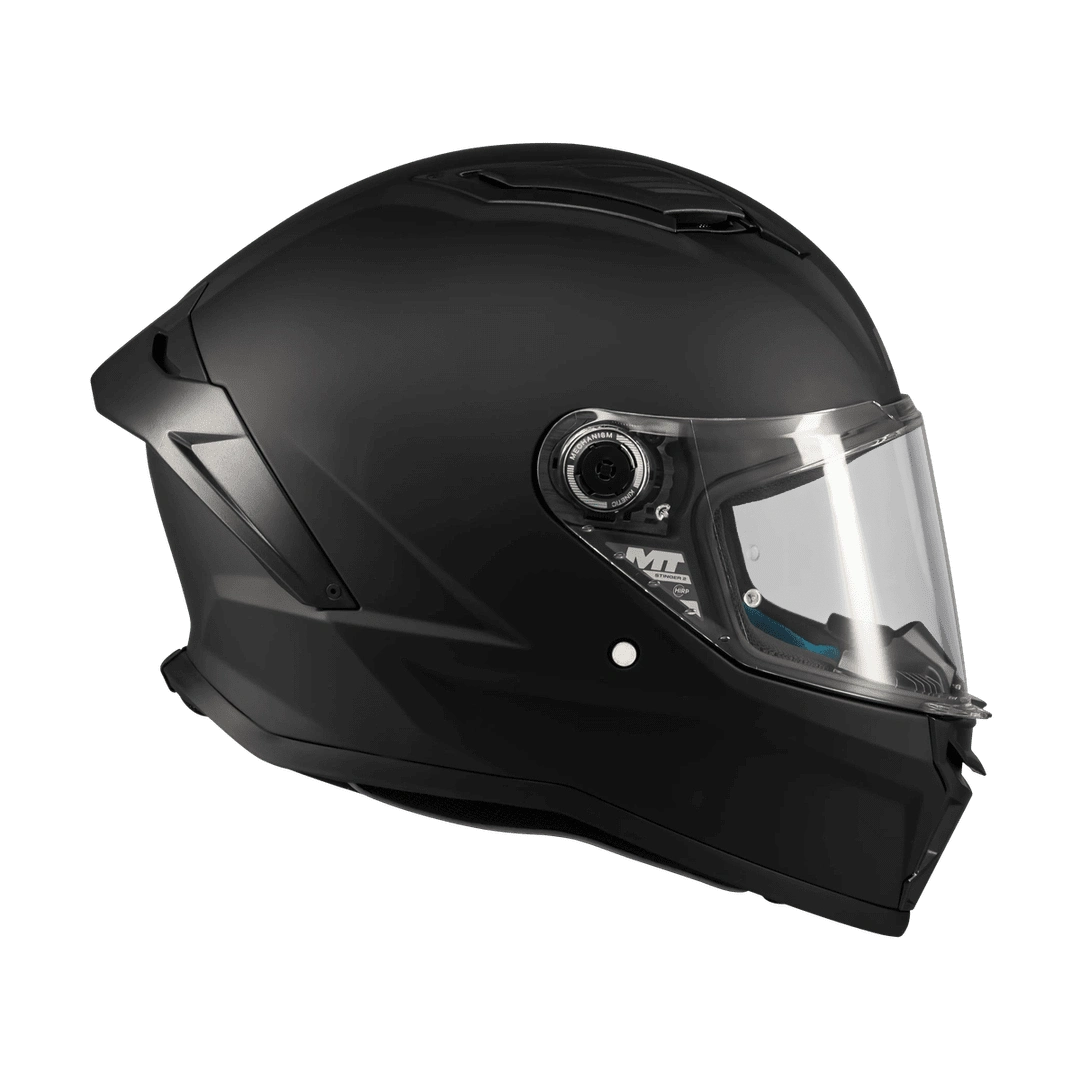 Casque intégral moto noir mat Stinger 2 vue de profil droit visière fermée