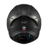 Casque intégral MT Stinger 2 noir mat vue arrière jugulaire et mousses intérieures