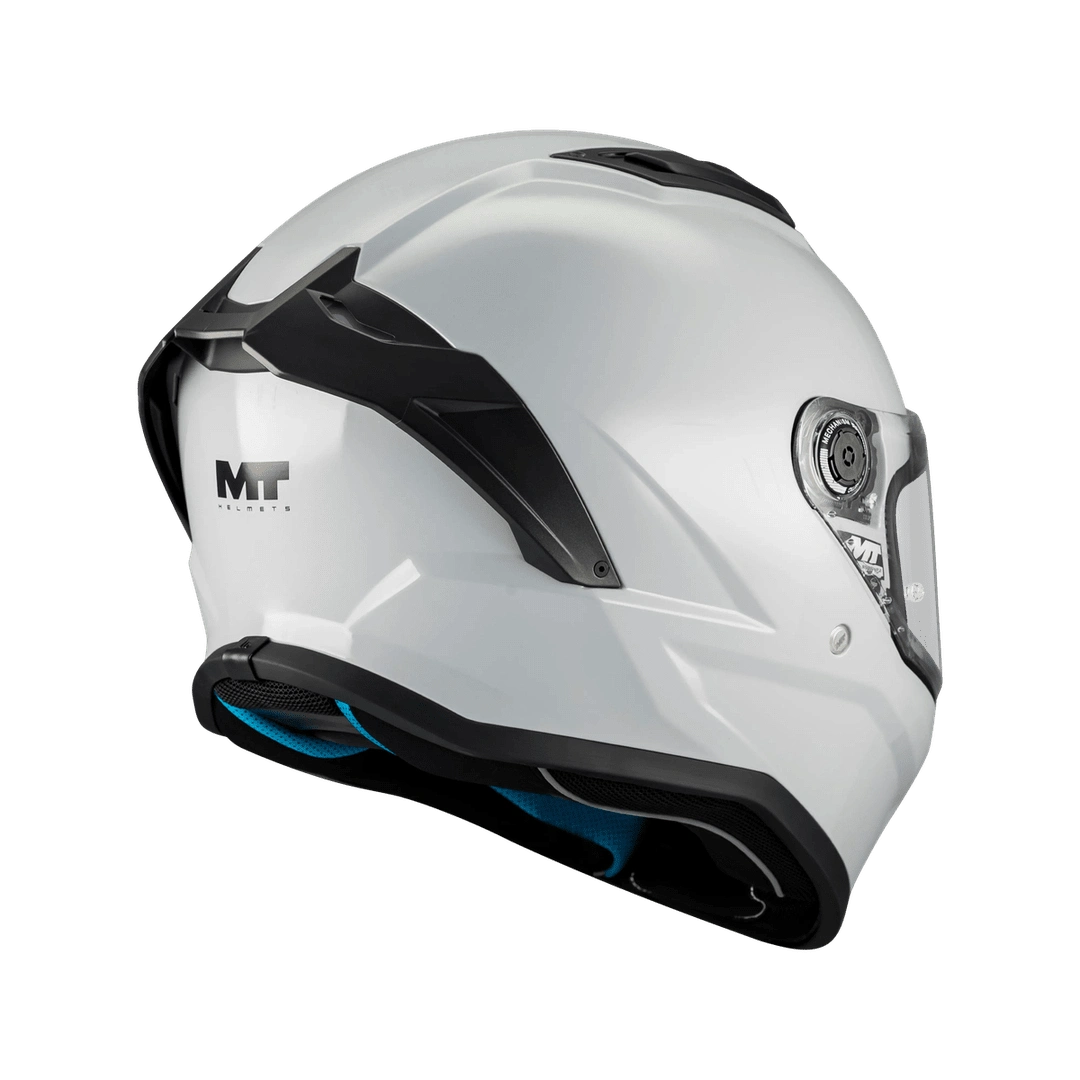 Casque intégral homologué ECE 22-06 Stinger 2 gris vue arrière trois-quarts ventilations