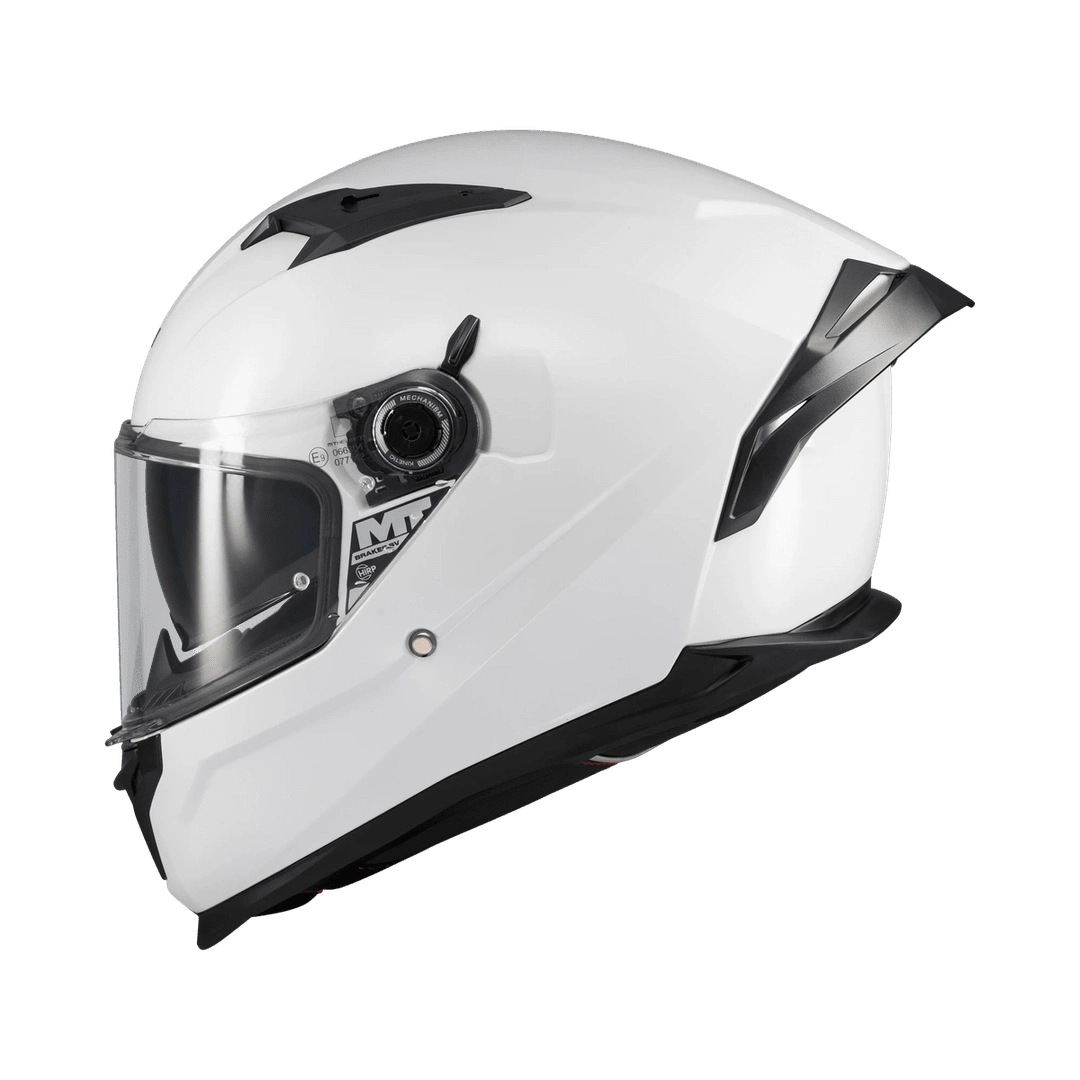 Casque intégral à écran solaire MT Braker SV profil gauche avec mécanisme de visière et ventilations