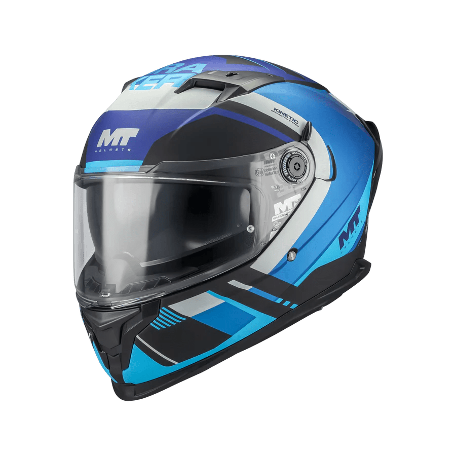 Casque Intégral MT Braker SV Inception Mat Noir/Bleu— ECE 22.06 - LE PRATIQUE DU MOTARD