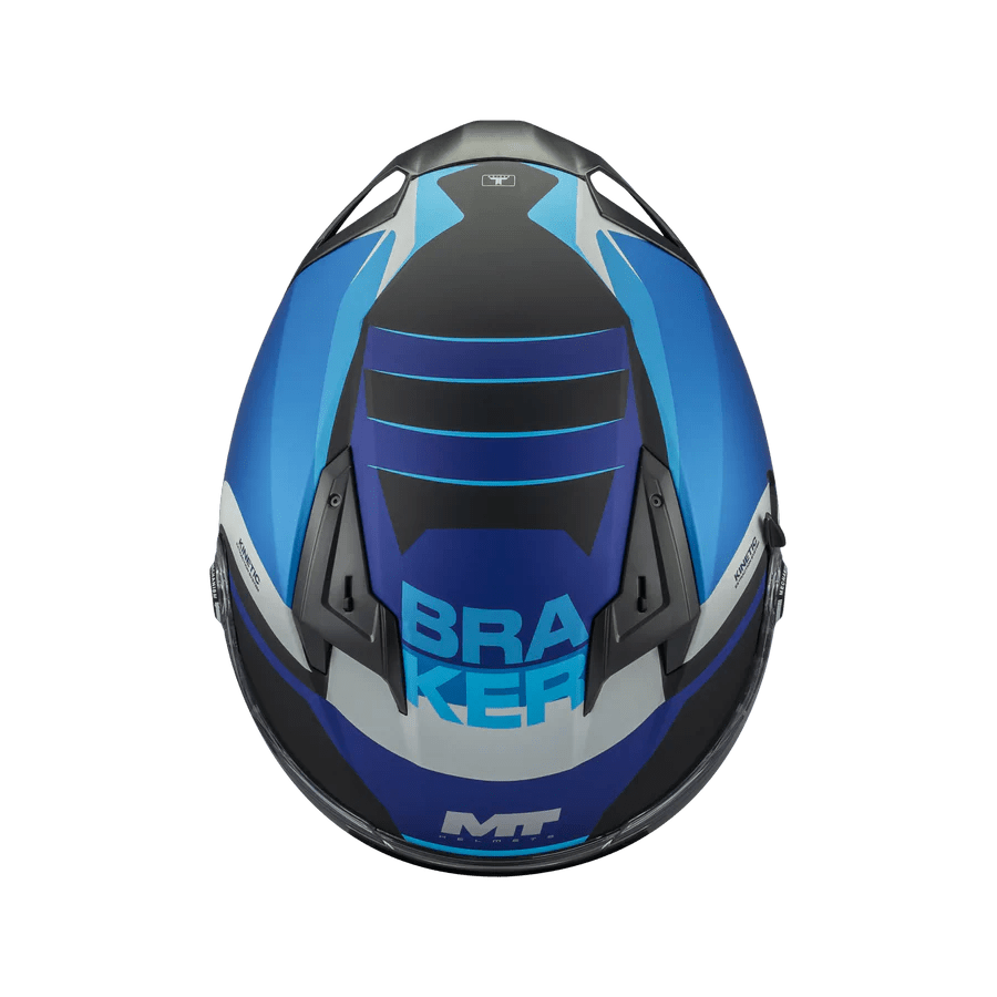 Casque Intégral MT Braker SV Inception Mat Noir/Bleu— ECE 22.06 - LE PRATIQUE DU MOTARD