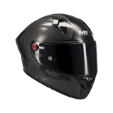 Casque intégral composite MT KRE+ S Pure noir gloss de profil droit, spoiler et aérations