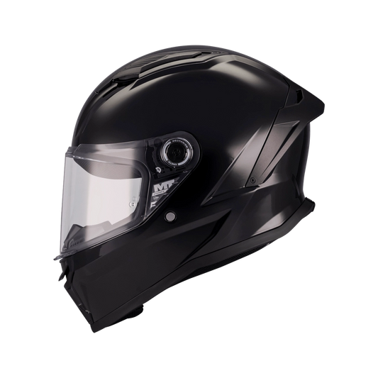 Casque intégral enfant MT Stinger 2 Kids noir mat vue profil visière ouverte
