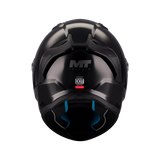Casque intégral enfant MT Stinger 2 Kids noir mat vue arrière spoiler et extracteurs