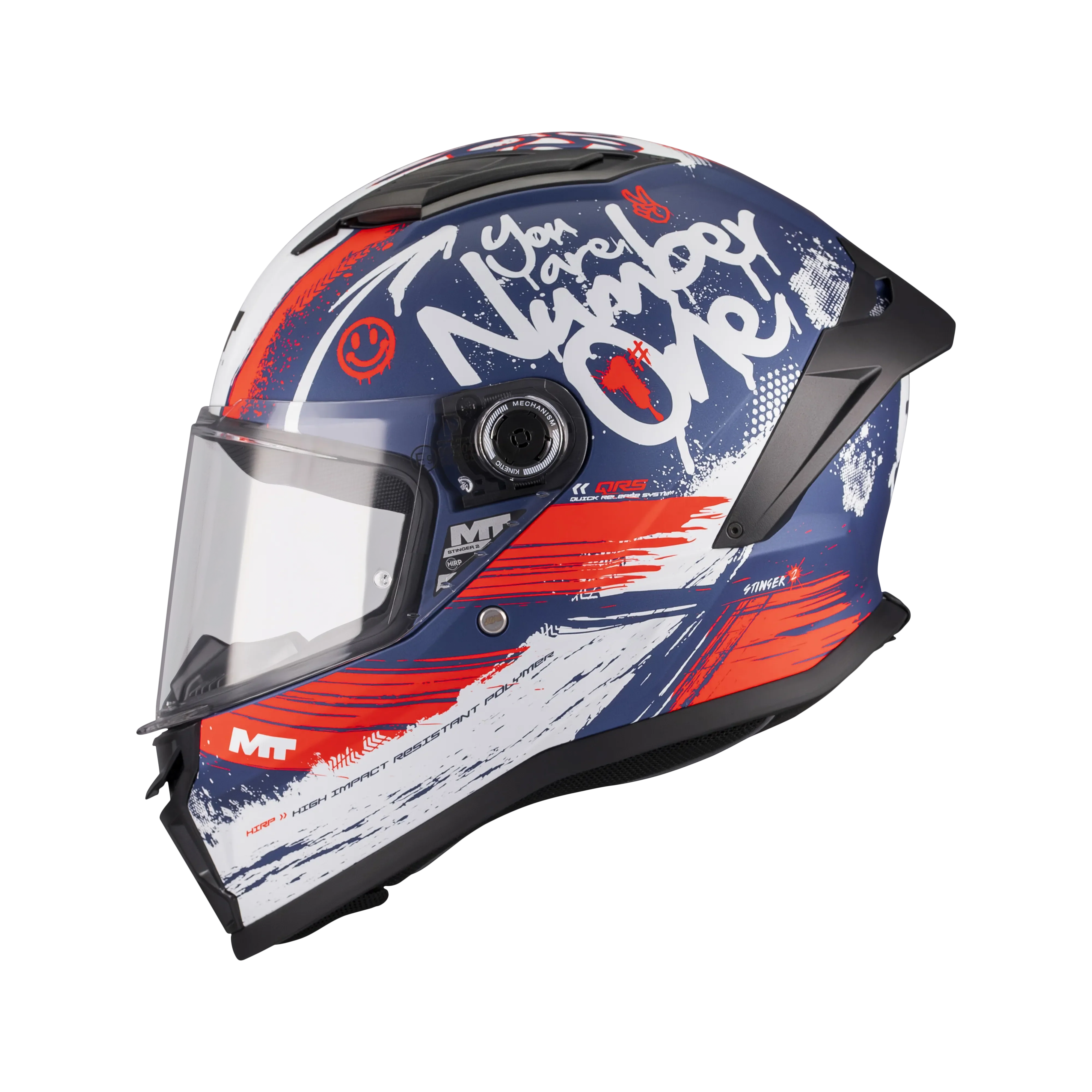 Casque cross enfant MT Stinger 2 Kids Rocket — vue de face — Le Pratique du Motard