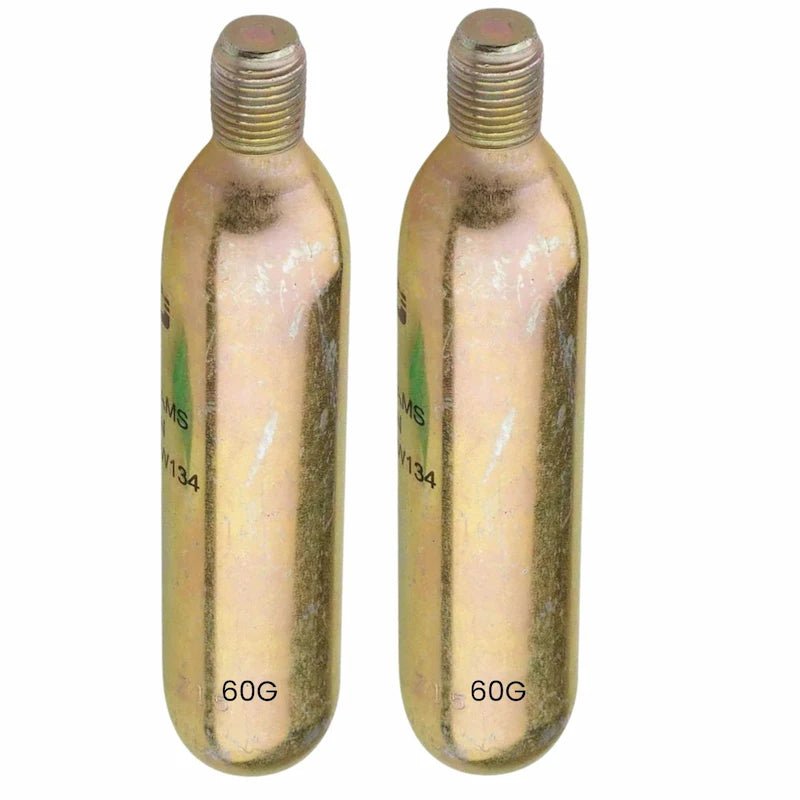 Cartouche d'air CO2 pour recharge gilet airbag moto 60G |Pack de 2 - LE PRATIQUE DU MOTARD