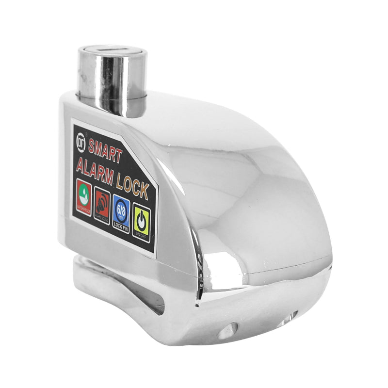 Antivol Bloque Disque Armlock Avec Alarme Sonore Diam 10Mm 110Db Chrome Avec Cordon De Rappel (Dimensions 93 X 47 X 75 Mm)