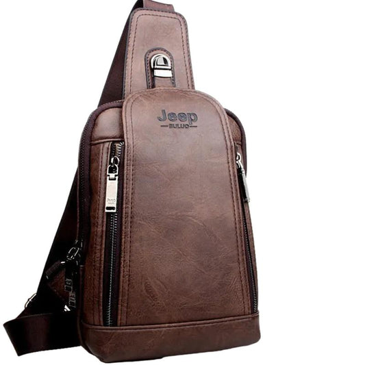 Sacoche en cuir bandouliere homme - JEEP - LE PRATIQUE DU MOTARD