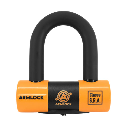 Antivol U / Bloque Disque Armlock Ck5 Noir/Orange Mini 52X65Mm Diam 16Mm Avec Cordon De Rappel Orange (Classe Sra) (3 Cles)
