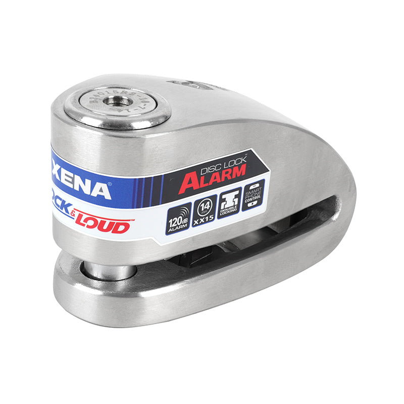 Antivol Bloque Disque Xena Xx15 Bluetooth Avec Alarme Sonore Diam 14Mm Inox (Classe Sra)
