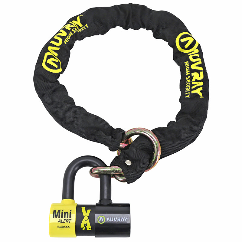 Antivol A Chaine Auvray Xtrem Lasso 1.20M Maillon Diam 13.5Mm Avec U Xtrem Mini Alert 44X66Mm (Diam 16Mm Alarme Sonore 120 Db