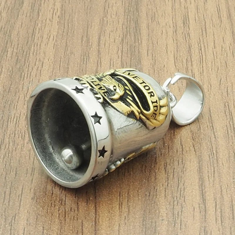 Guardian Bell® "Live to Ride" – La Cloche Porte - Bonheur (Acier Inoxydable) - LE PRATIQUE DU MOTARD