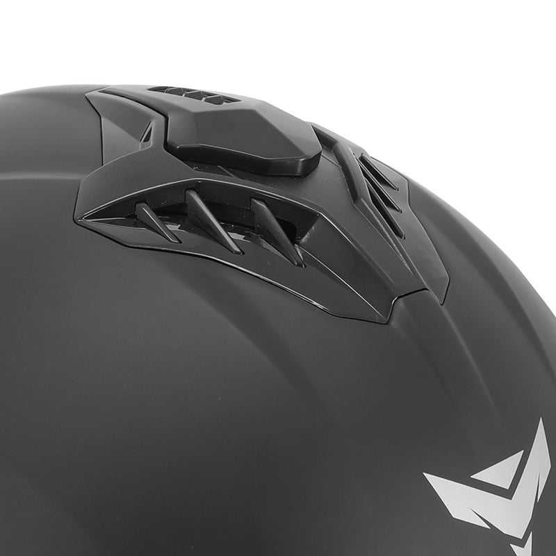 Casque intégral ADX AI500 Noir Mat — détail du dessus de la coque