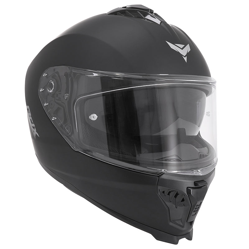 Casque intégral ADX AI500 Noir Mat — vue trois-quarts avant