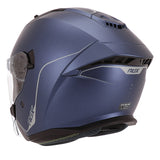 Casque jet ADX AJ300 Bleu Mat — vue trois-quarts arrière