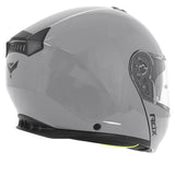 Casque modulable ADX AM600 Gris Brillant — vue trois-quarts arrière, côté droit
