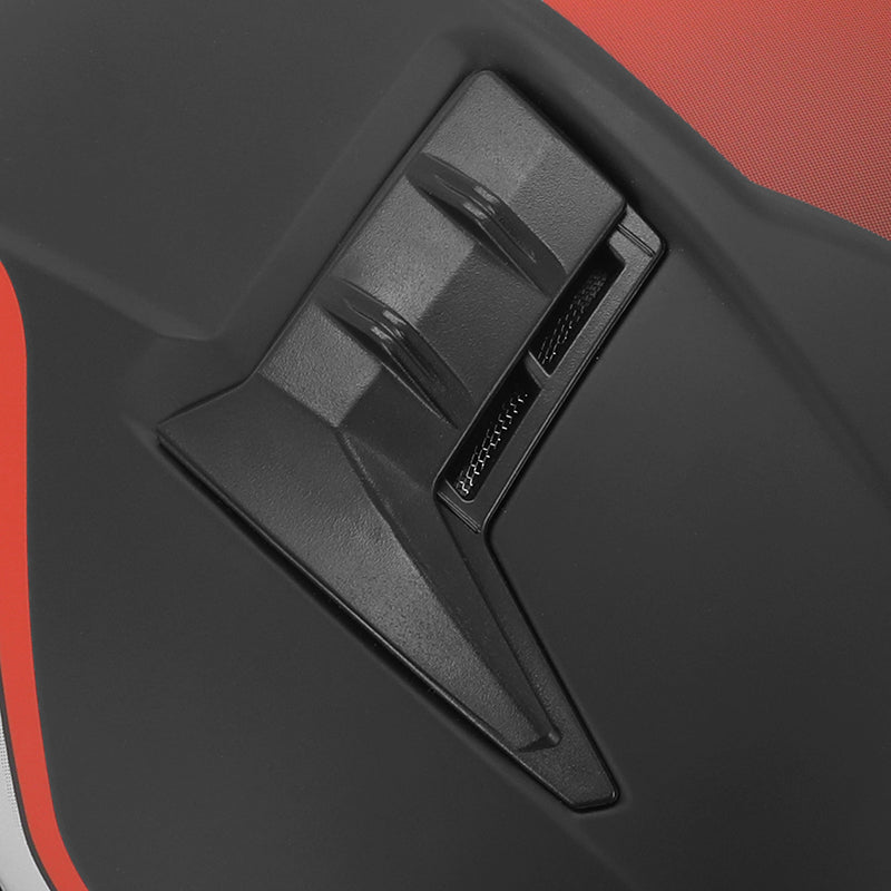 Casque intégral ADX AI400 EVO Noir/Rouge Mat — détail du dessus de la coque