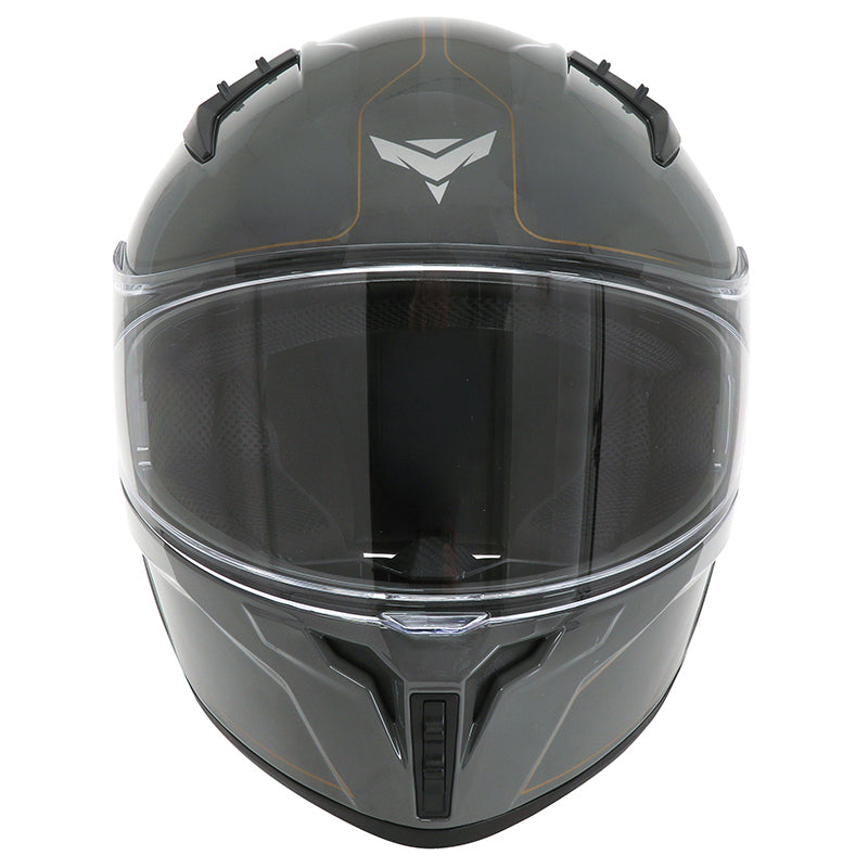 Casque intégral ADX AI400 EVO Gris Brillant — vue de face