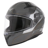 Casque intégral ADX AI400 EVO Gris Brillant — vue trois-quarts avant, côté droit