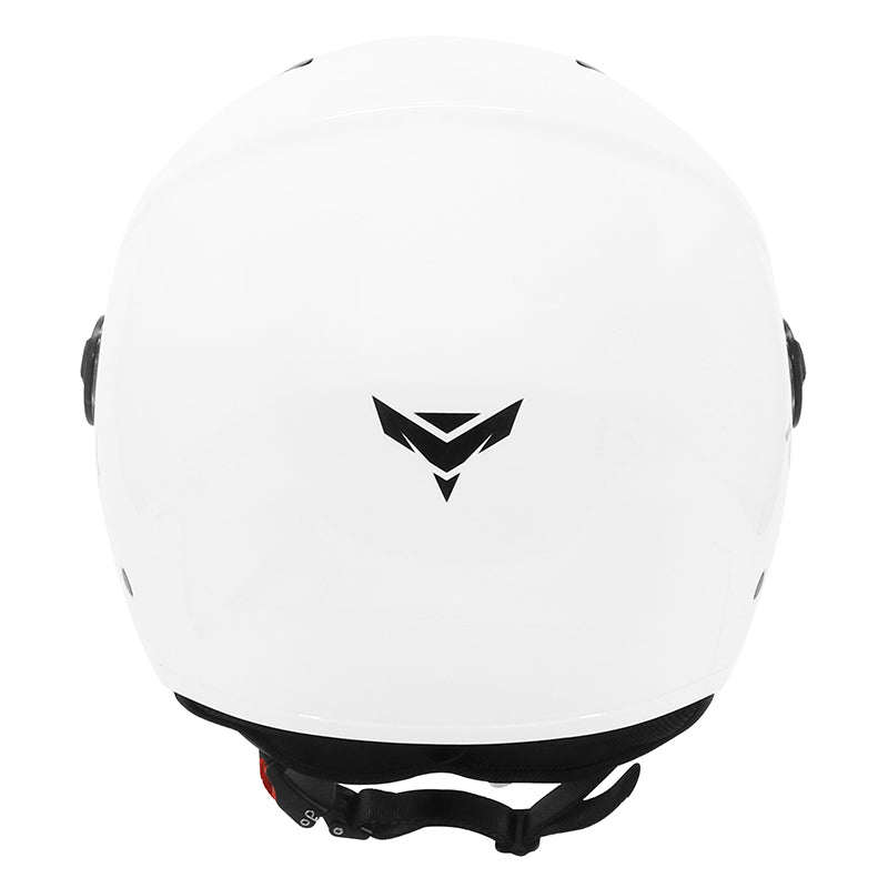 Casque jet ADX AJ050 Blanc Brillant — vue arrière