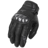 Gants moto cuir Daytona Noir — dos de la main de trois-quarts, coque carbone