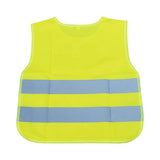 Gilet jaune enfant réfléchissant — vue de dos, deux bandes réfléchissantes