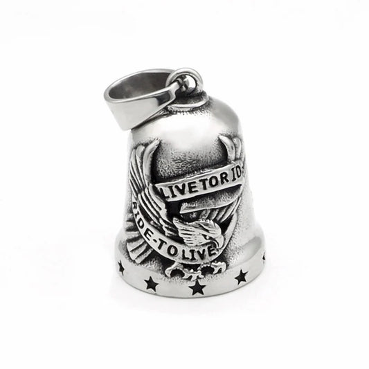Guardian Bell® "Live to Ride" – La Cloche Porte - Bonheur (Acier Inoxydable) - LE PRATIQUE DU MOTARD