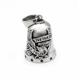 Guardian Bell® "Live to Ride" – La Cloche Porte - Bonheur (Acier Inoxydable) - LE PRATIQUE DU MOTARD