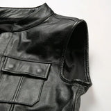 Gilet cuir biker Harley Davidson - SOA - LE PRATIQUE DU MOTARD