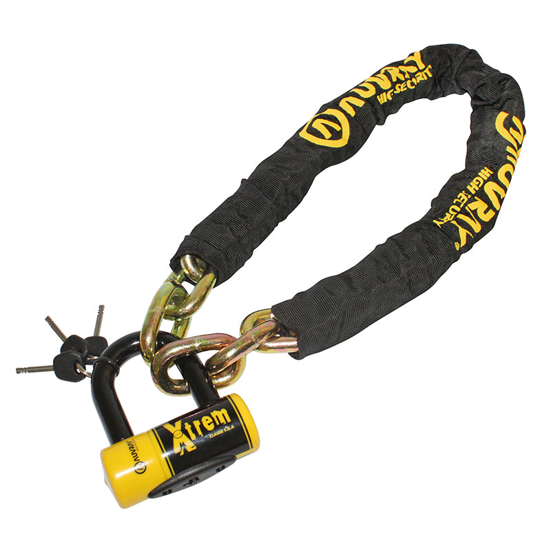 Antivol A Chaine Auvray Xtrem 1.00M Maillon Diam 13.5Mm Avec U Xtrem Mini 52X65Mm (Diam 16Mm) (Classe Sra Chaine + U)