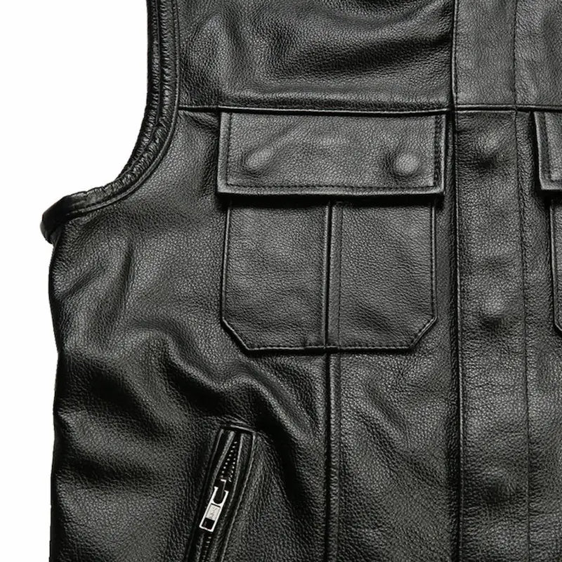 Gilet cuir biker Harley Davidson - SOA - LE PRATIQUE DU MOTARD